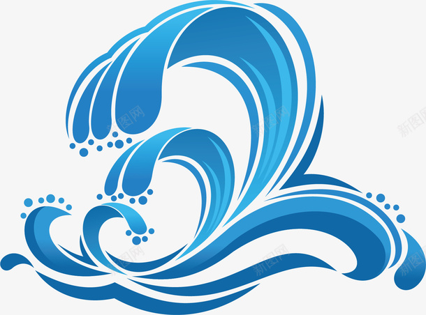 漂浪的浪花矢量图ai免抠素材_88icon https://88icon.com 创意 大海 波浪 浪花 海水 蓝色 设计 矢量图