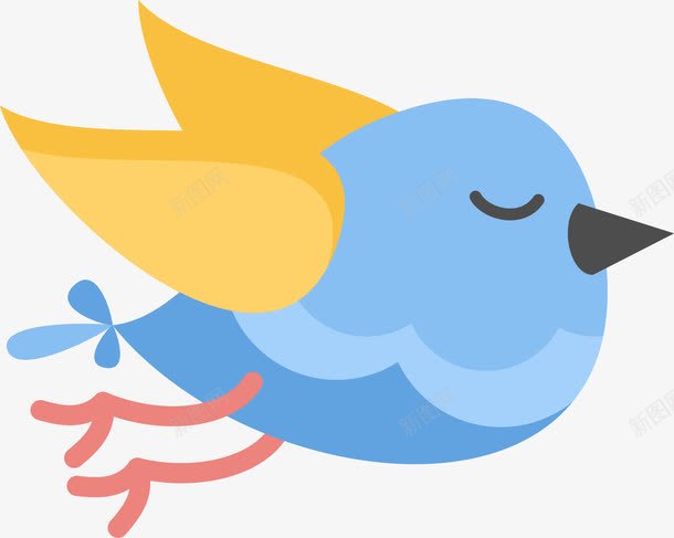 卡通小鸟png免抠素材_88icon https://88icon.com 卡通画 矢量装饰 翅膀 装饰 鸟 鸟贴图