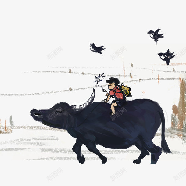 清明节水墨风放牛的孩子psd免抠素材_88icon https://88icon.com 150DPI 水墨山水画 清明节日 清明节水墨风 清明节水墨风放牛的孩子 清明节海报 清明节踏青 源文件