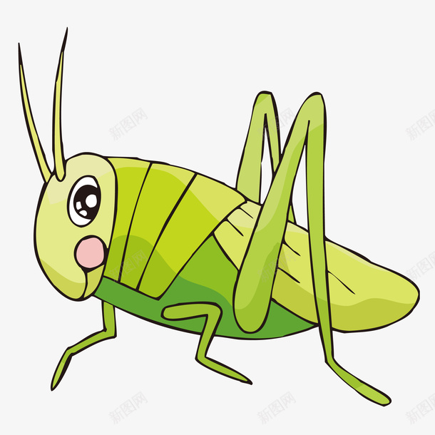 一只绿色小蟋蟀png免抠素材_88icon https://88icon.com 动物 卡通的 绿色的 蟋蟀