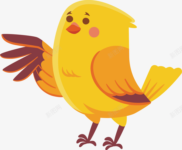 可爱黄色小鸟矢量图eps免抠素材_88icon https://88icon.com 创意 动漫动画 动物 卡通手绘 可爱的小鸟 简约 鸟 黄色 矢量图