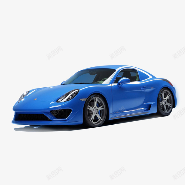 手绘立体蓝色汽车png免抠素材_88icon https://88icon.com 交通工具 喷跑 小车 汽车 炫酷 赛车 跑车