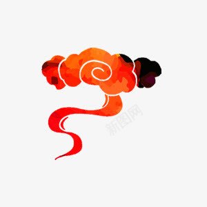 云朵png免抠素材_88icon https://88icon.com 云彩 火烧云 祥云 红色