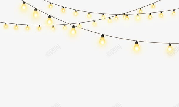 灯串照明png免抠素材_88icon https://88icon.com 光明 灯串 灯泡 路灯