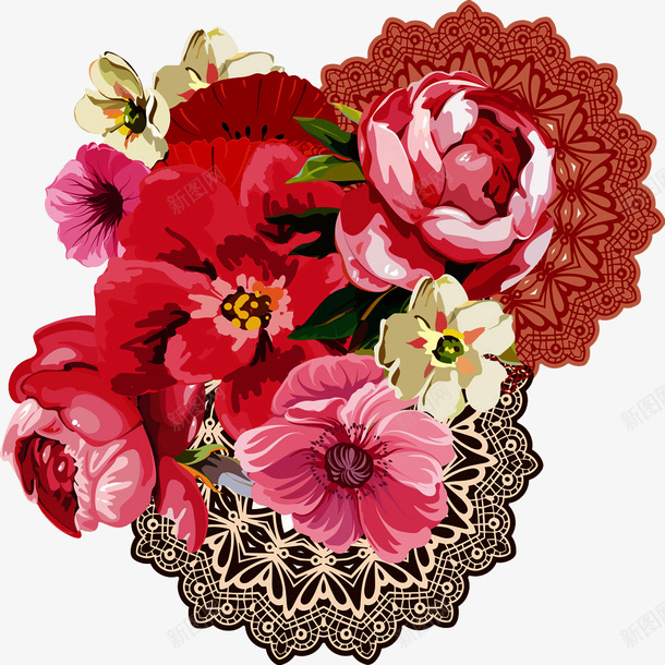 蕾丝花卉png免抠素材_88icon https://88icon.com 夏威夷 夏威夷花 奔放 婚礼 木槿花 热带花 热情 背景板 蕾丝 鲜艳