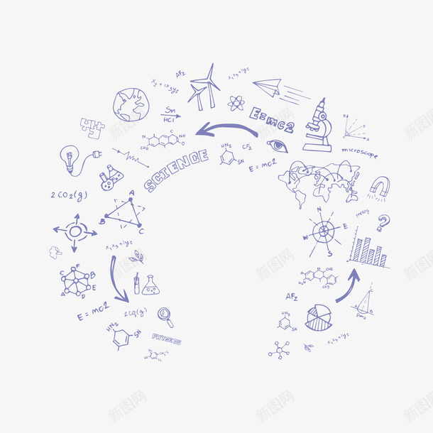 蓝色毕业背景装饰png免抠素材_88icon https://88icon.com 数字 显微镜 活动 活动背景 背景装饰 蓝色地球
