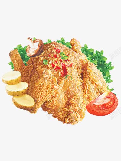 一整只炸鸡png免抠素材_88icon https://88icon.com 炸鸡 美食 肉食 韩国炸鸡 食物 鸡肉