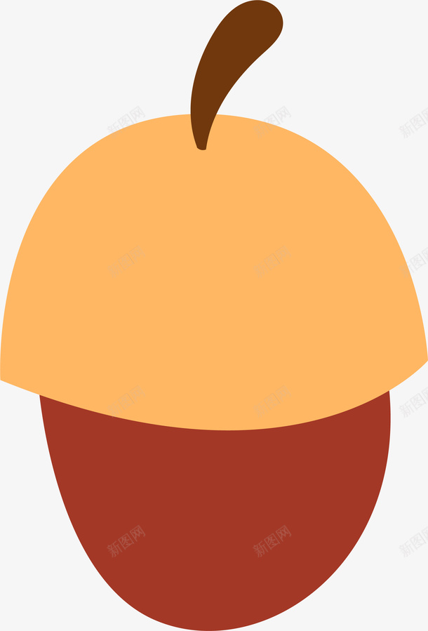 可爱卡通松果png免抠素材_88icon https://88icon.com 卡通 坚果 松果 装饰