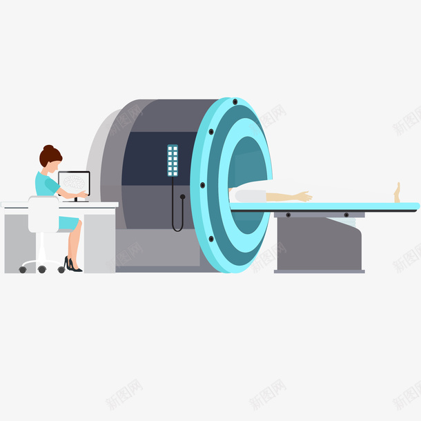 医疗器械插画矢量图ai免抠素材_88icon https://88icon.com 专业人员 医生 医疗器械矢量插画 医院 卫生保健 急救服务职业 职业 矢量图