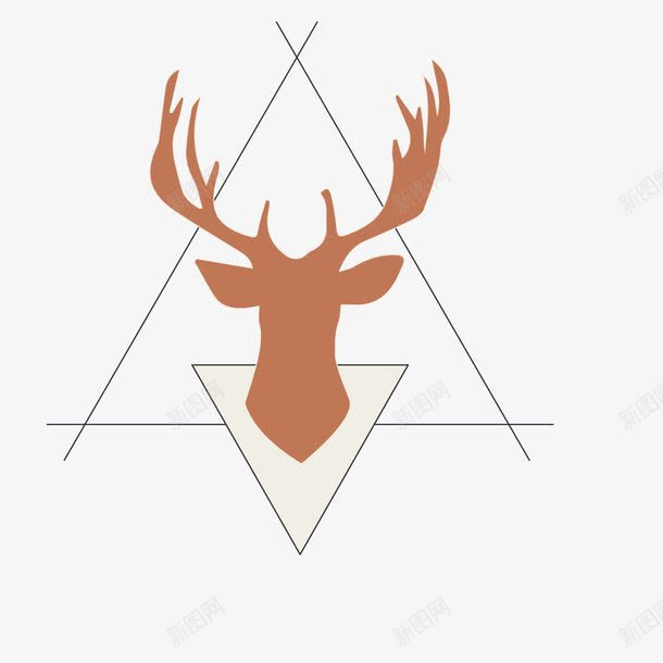 鹿角三角边框png免抠素材_88icon https://88icon.com 三角 修饰 漂亮 简单 美观 胶带边框 边框 鹿角