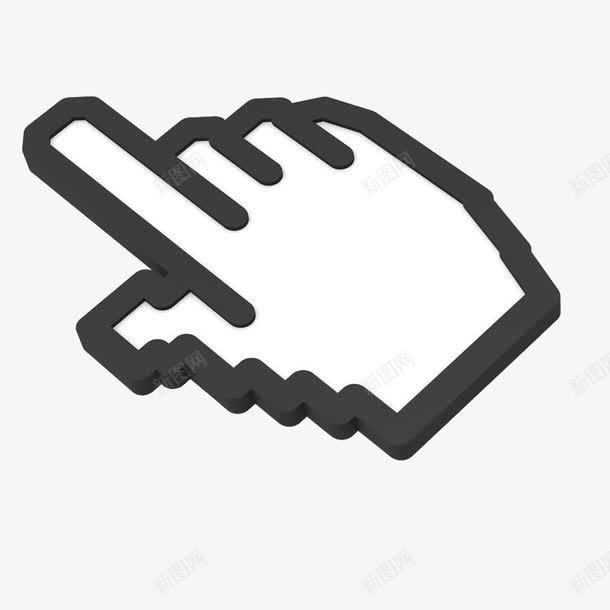 手指标点击png免抠素材_88icon https://88icon.com 手指标 指示牌 点击 点开 简约 网络 黑色 鼠标