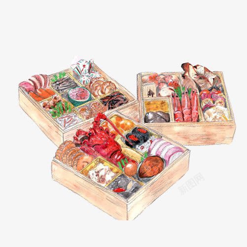 零食合集手绘画片png免抠素材_88icon https://88icon.com 便当 手绘食品 水彩画 爱心便当 零食