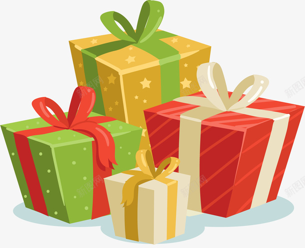 手绘礼物堆矢量图ai免抠素材_88icon https://88icon.com 包装 四个礼盒 手绘 礼物堆 礼盒 购物有礼 矢量图