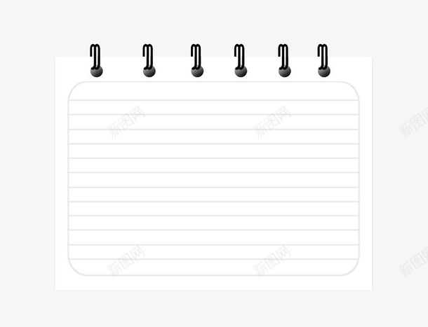 手绘白色活页线圈便签纸png免抠素材_88icon https://88icon.com 便签 便签纸 按钮 活页 活页圈 活页夹 白色手绘 线圈 线条边框 金属圈