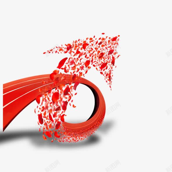 红色箭头psd免抠素材_88icon https://88icon.com 红色箭头企业文化金融投资