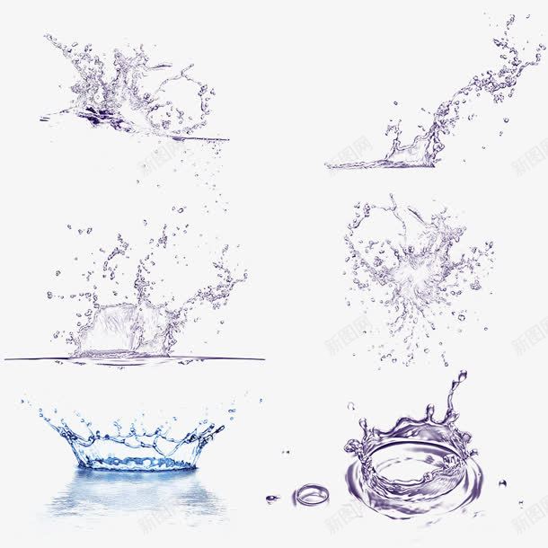 紫色蓝色飞扬水花png免抠素材_88icon https://88icon.com 水花 紫色 蓝色 飞扬