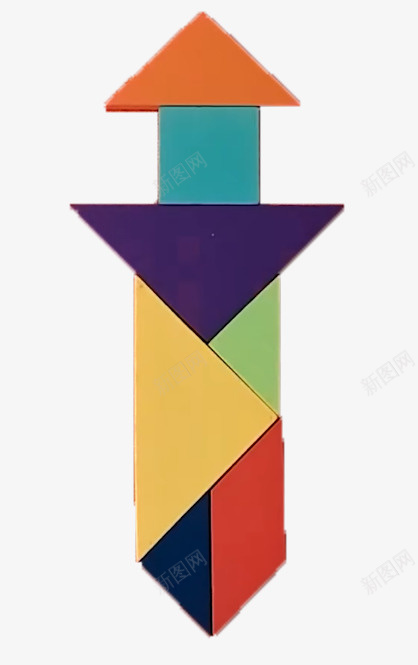 七巧板宝剑png免抠素材_88icon https://88icon.com 七巧板 剑 宝剑 拼图
