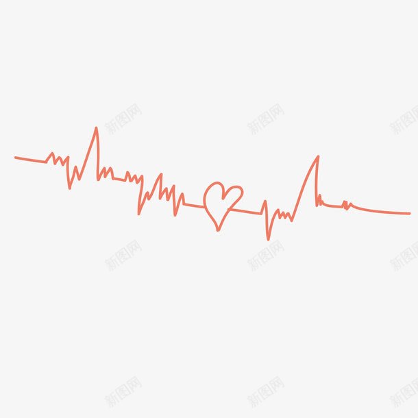 红色手绘心动心电图形png免抠素材_88icon https://88icon.com 图形 心动 心电 矢量图形 红色 红色矢量