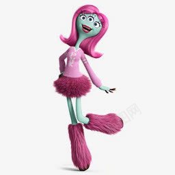 怪物大学粉红色的凯莉Monstpng免抠素材_88icon https://88icon.com Monsters University carrie pink 凯莉 大学 怪物 粉红色的