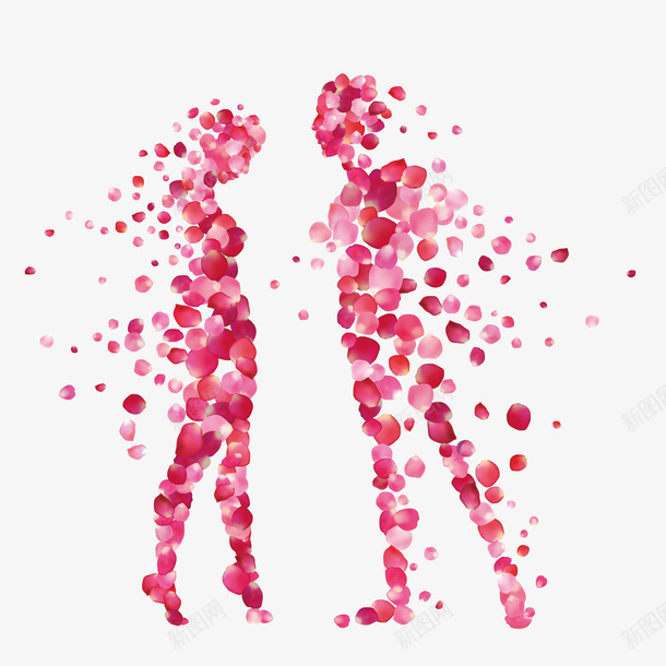 男女侧面装饰花瓣png免抠素材_88icon https://88icon.com 侧面 唯美 玫瑰花 男女 粉色 精致 美丽 花儿人 花瓣