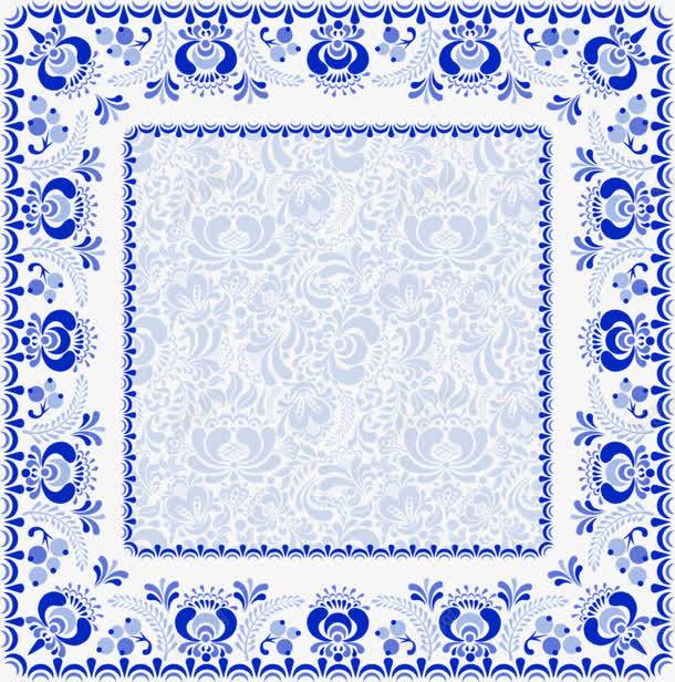 底纹装饰物png免抠素材_88icon https://88icon.com 底纹背景 时尚 蓝白色 青花瓷