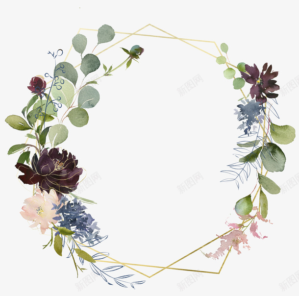 绿色手绘不规则花圈png免抠素材_88icon https://88icon.com 创意 卡通 商务 手绘 树叶 简约 绿色 花圈