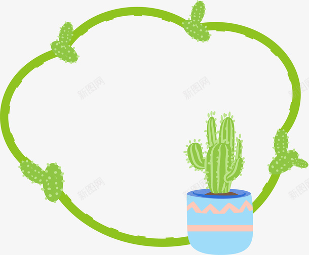 小清新植物仙人掌不规则几何边框矢量图ai免抠素材_88icon https://88icon.com 仙人掌不规则几何边框 小清新 植物 相框 绿色 边框 矢量图