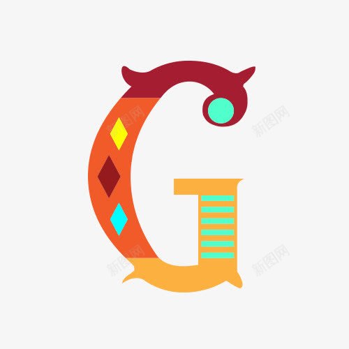 Gpng免抠素材_88icon https://88icon.com 字母 彩色 马戏团