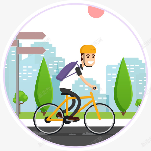 卡通手绘春游场景矢量图ai免抠素材_88icon https://88icon.com 卡通手绘绿色场景 春天 春季郊游 春游来了 清明春游场景 清明节小报 踏青小报 骑自行车 矢量图
