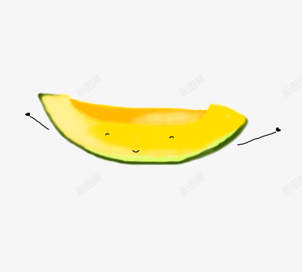 手绘动画哈密瓜png免抠素材_88icon https://88icon.com 动画 卡通 可爱 哈密瓜 手绘 水果 萌