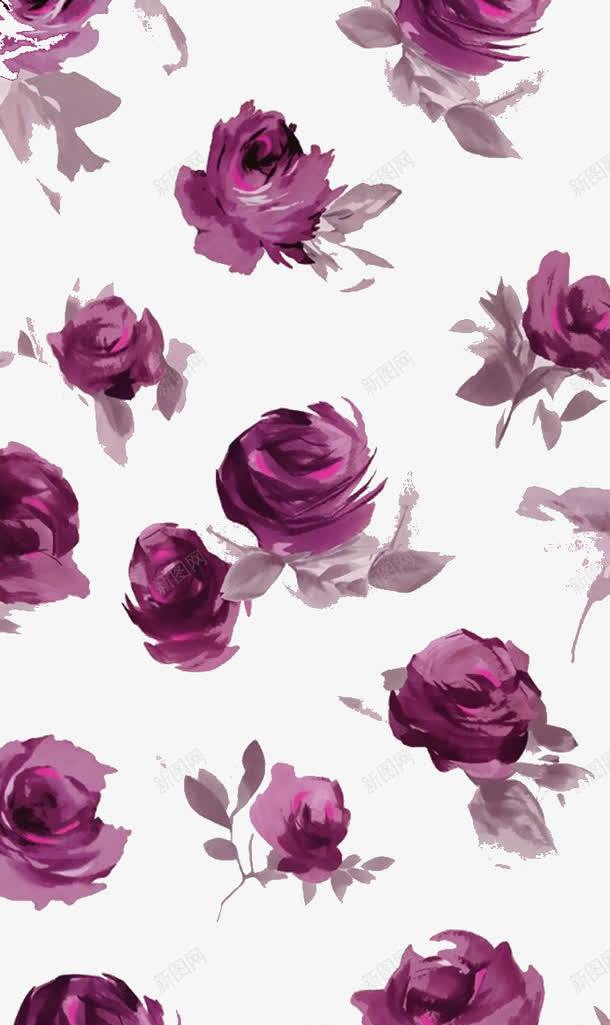 卡通紫色玫瑰花png免抠素材_88icon https://88icon.com 春天 玫瑰 花朵 鲜花背景