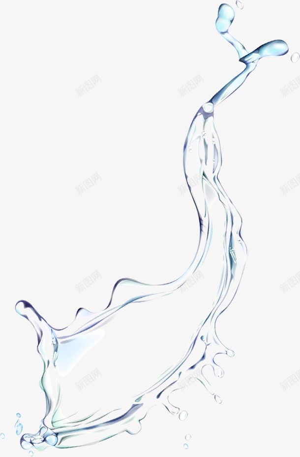 夏日海报水效果元素png免抠素材_88icon https://88icon.com 元素 夏日 效果 海报