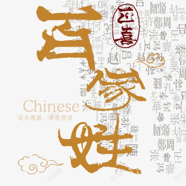 百家姓艺术字png免抠素材_88icon https://88icon.com 百家姓 百家姓艺术字 祥云 装饰