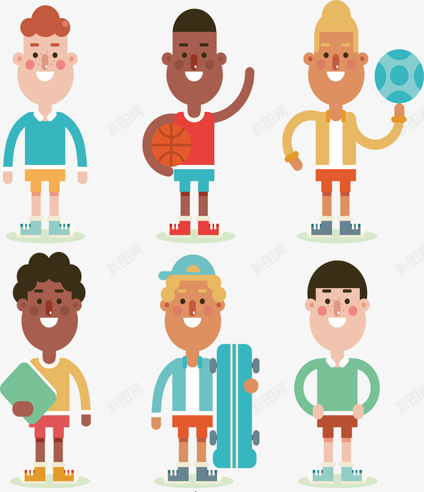 精美学习运动学生矢量图ai免抠素材_88icon https://88icon.com 人物 学习运动 学生设计 爱好 特长 运动 矢量图