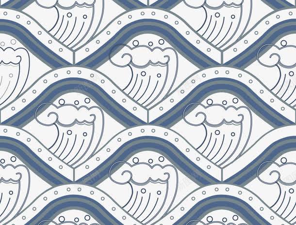 日式波浪底纹png免抠素材_88icon https://88icon.com PNG素材 日式 波浪 海浪 花纹