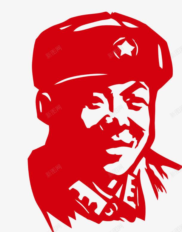 雷锋剪纸png免抠素材_88icon https://88icon.com 传统文化 剪纸 榜样 雷锋