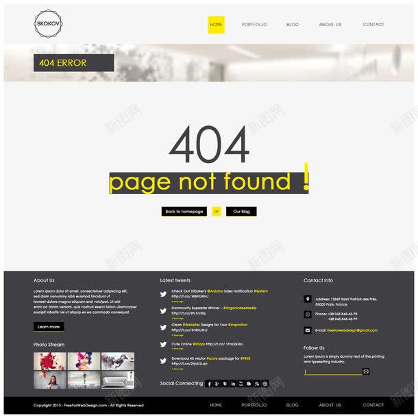 404网页模板psd免抠素材_88icon https://88icon.com 404 UI设计 网站 网页模板 首页