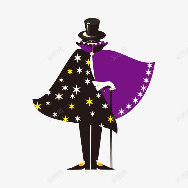 卡通魔术师png免抠素材_88icon https://88icon.com 卡通 星星 礼帽 魔术师