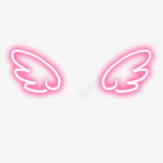 手绘粉色光效翅膀png免抠素材_88icon https://88icon.com 粉色 翅膀