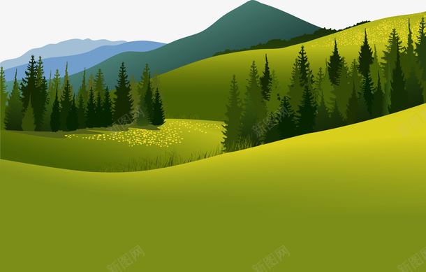 美丽青山风景插图矢量图ai免抠素材_88icon https://88icon.com 山脉 平坦 平面设计 春天 春天的花朵 景观 树木 气球 环境 百合 美丽青山风景 自然 蝴蝶 长椅 矢量图