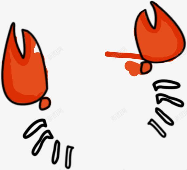 手绘蟹爪子展板png免抠素材_88icon https://88icon.com 展板 爪子 设计