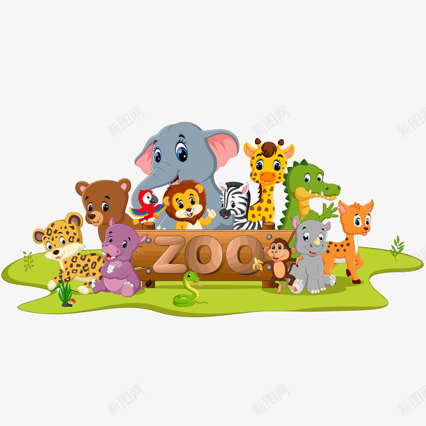 一群动物卡通插画矢量图ai免抠素材_88icon https://88icon.com 一群动物卡通插画 世界动物日 免抠PNG 动物 可爱 大象 狮子 矢量图 重叠的动物 长颈鹿