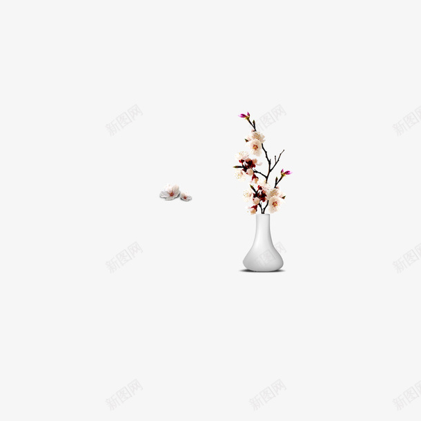 桃花花枝花瓶装饰摆件png免抠素材_88icon https://88icon.com PNG 家居摆件 桃花 花瓶 装饰摆件