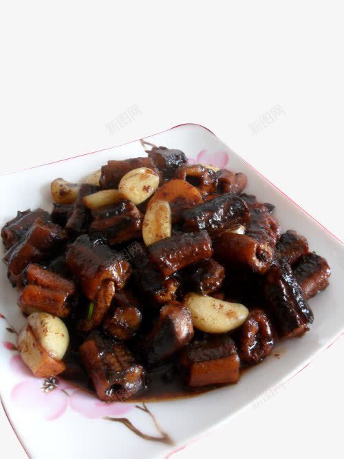 大蒜爆炒鳝鱼png免抠素材_88icon https://88icon.com 产品实物 切段 爆炒鳝鱼