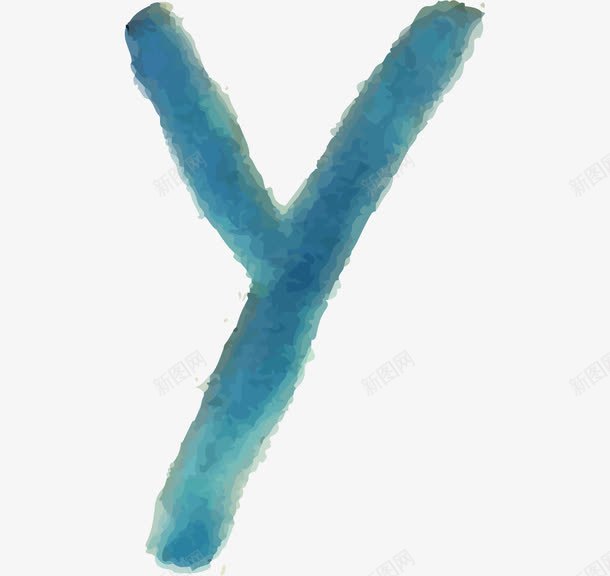 水墨英文字母Ypng免抠素材_88icon https://88icon.com 创意Y 卡通 水墨字母 水彩字母 英文 蓝色字母
