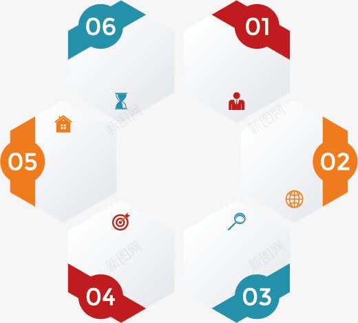 环形标签矢量图ai免抠素材_88icon https://88icon.com PPT元素 分类标签 圆环统计图 多边形 数字标签 环形 矢量图
