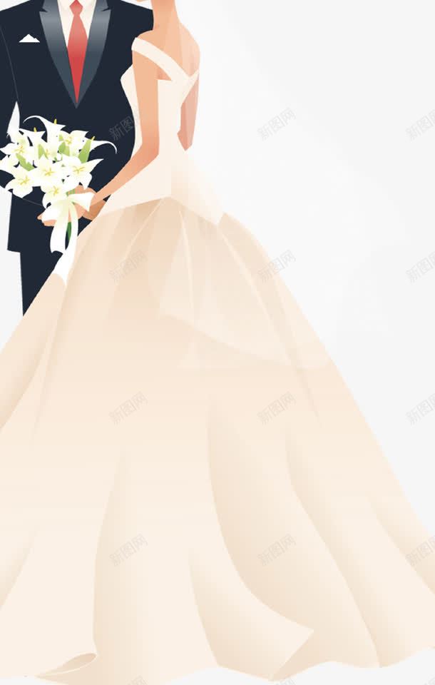 卡通新郎新娘png免抠素材_88icon https://88icon.com 卡通新郎新娘 婚庆元素 婚礼 爱情 百合花 结婚请柬