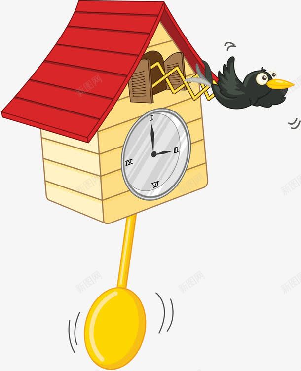 卡通创意闹钟图png免抠素材_88icon https://88icon.com 乌鸦 卡通 手绘 搞怪的 摇摆催眠 时钟 时间 时间动画 钟摆 闹钟
