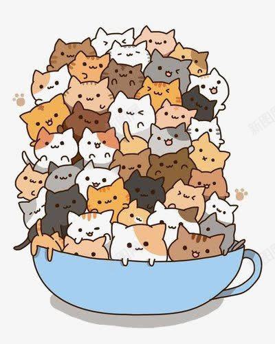 茶杯猫png免抠素材_88icon https://88icon.com 卡通 可爱 喵星人 手绘 猫咪