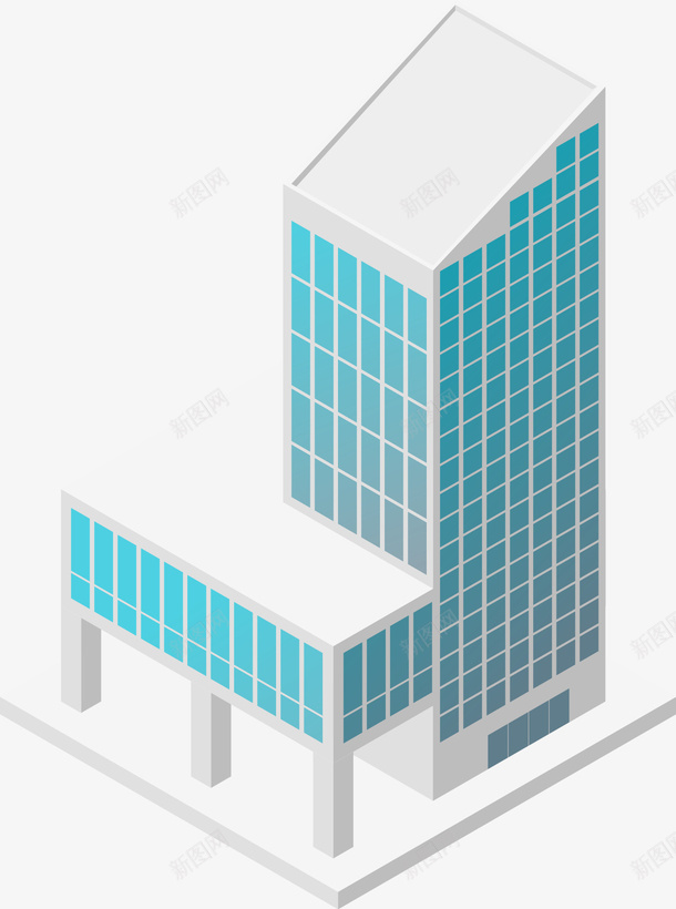 创意蓝色高楼建筑图png免抠素材_88icon https://88icon.com 25d 卡通城市 卡通楼房 楼房 矢量建筑 高楼 高楼大厦